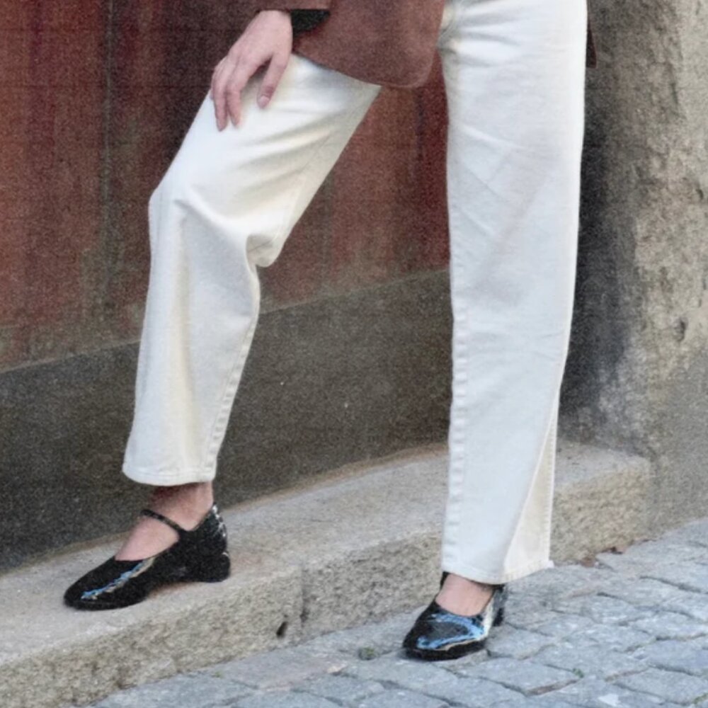 LOQ Ema Black Patent Mary Jane Pumps